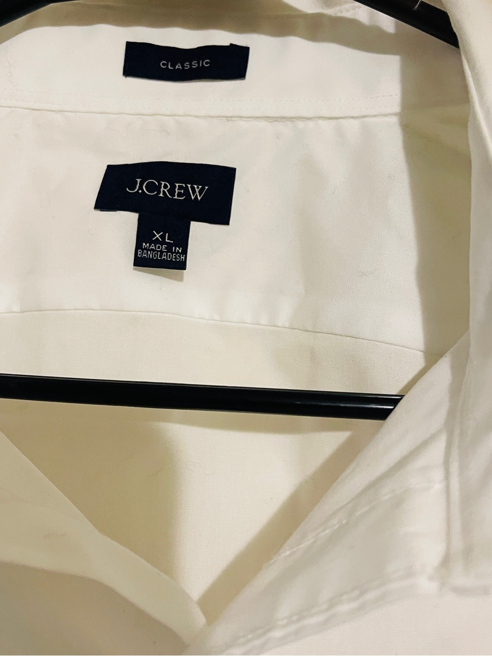 J. Crew White Classic Collared Shirt